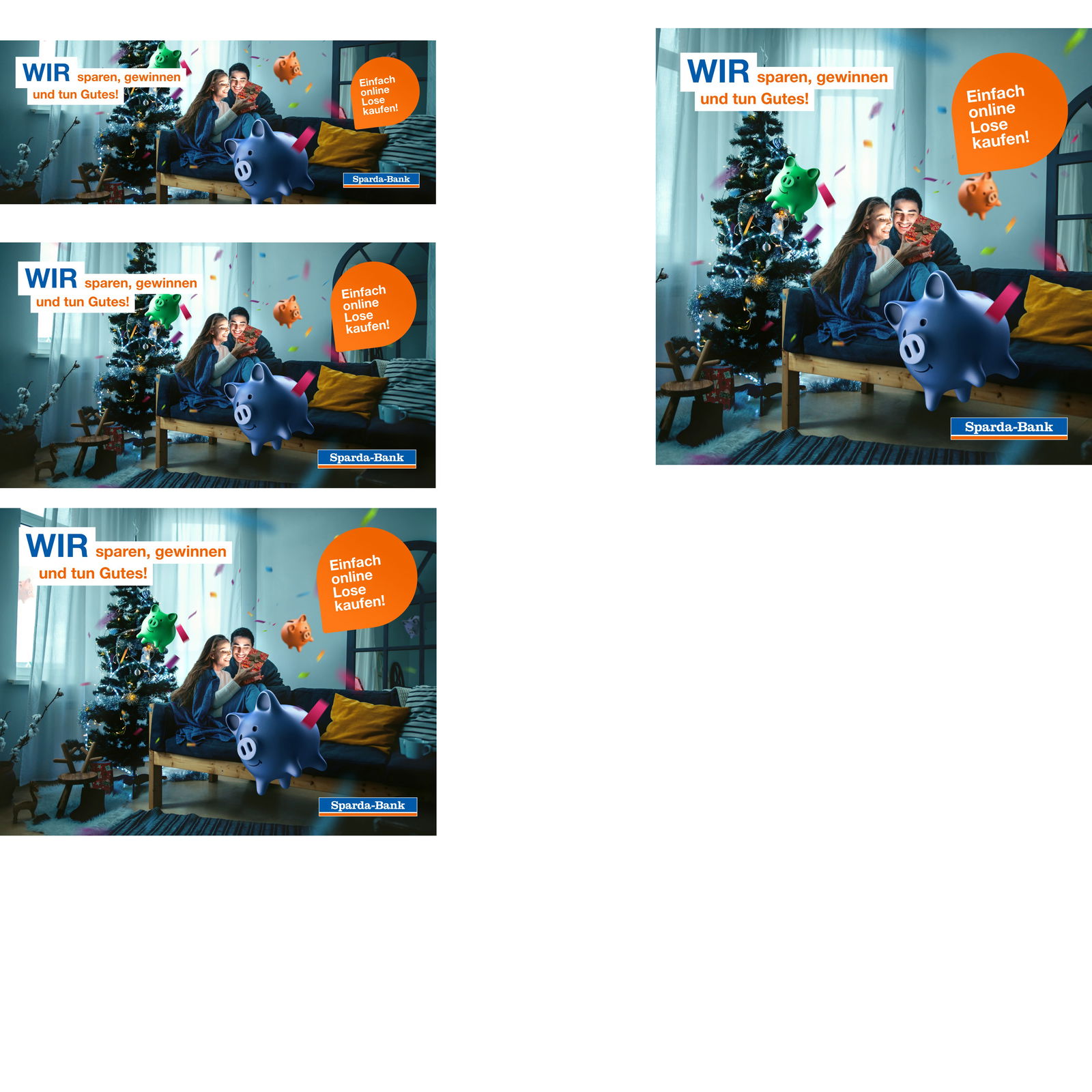 Banner zur Bewerbung der Lose des Gewinnsparvereins
