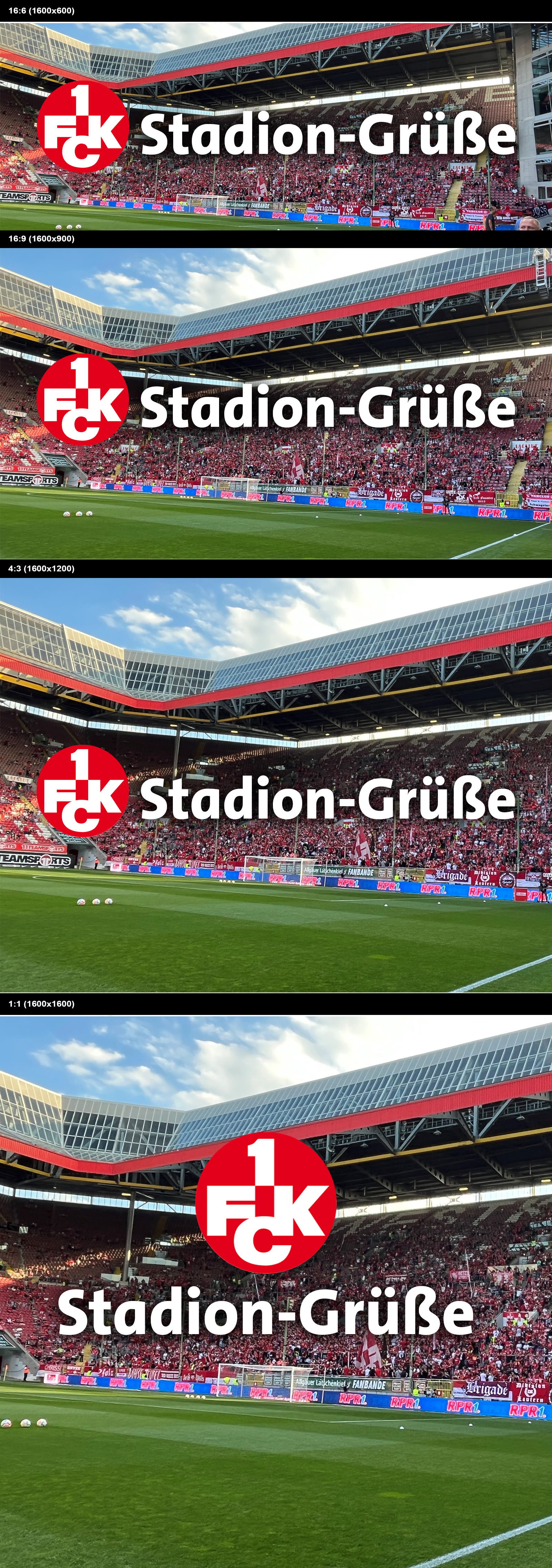 FCK Stadion-Grüße, Fanradio und Gewinnspiele RPR1.