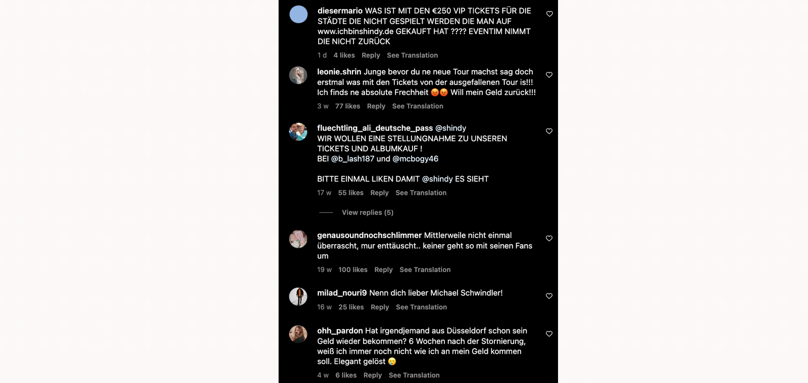 Shindy Kommentarfeld - TICKETS