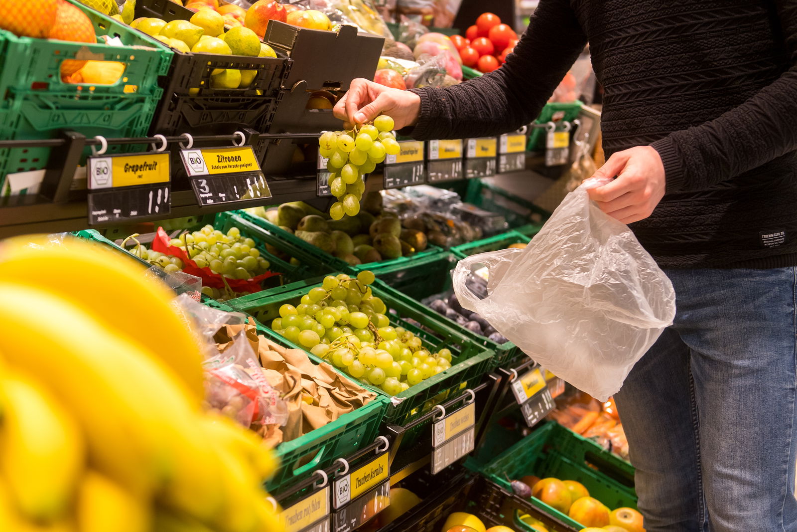 Supermarkt Obstregal