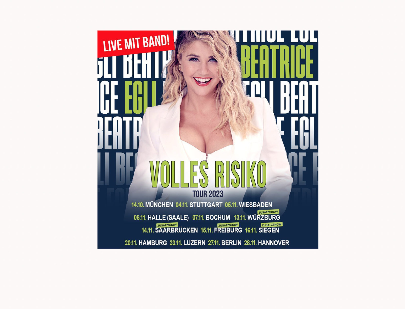 Beatrice Egli - Tourplakat