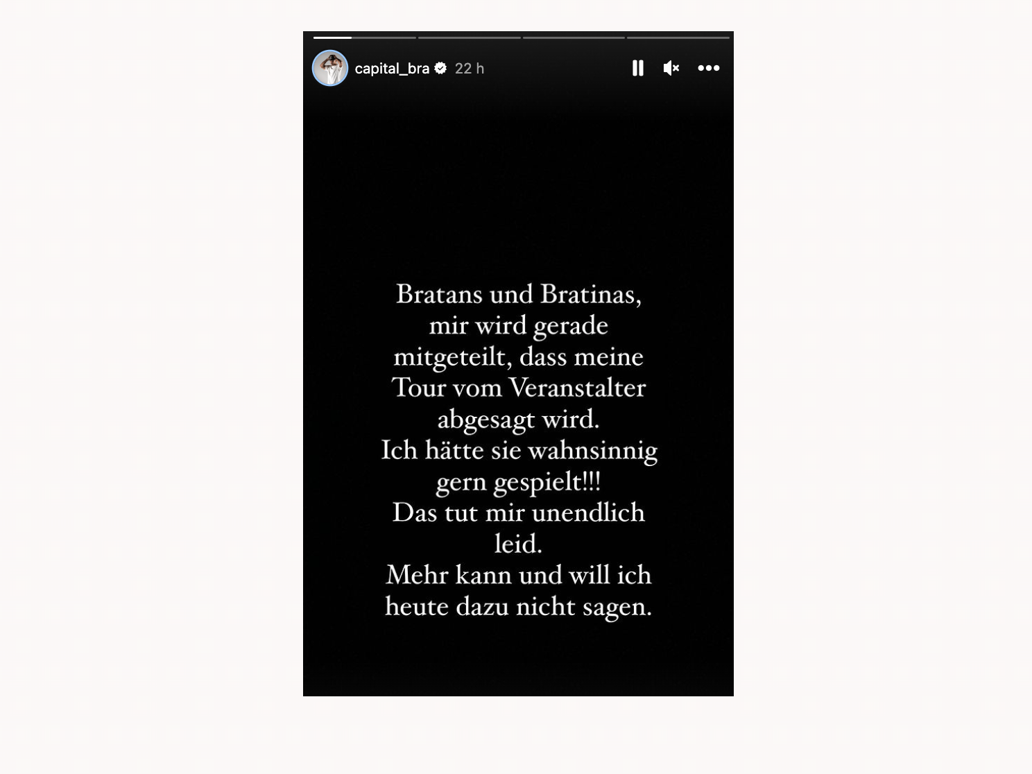 Capital Bra - Instagram Story