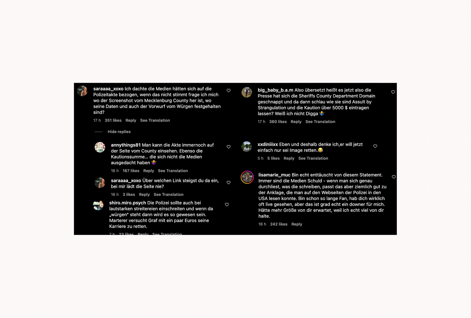 Marteria - Stellungnahme Verhaftung Kommentarfeld