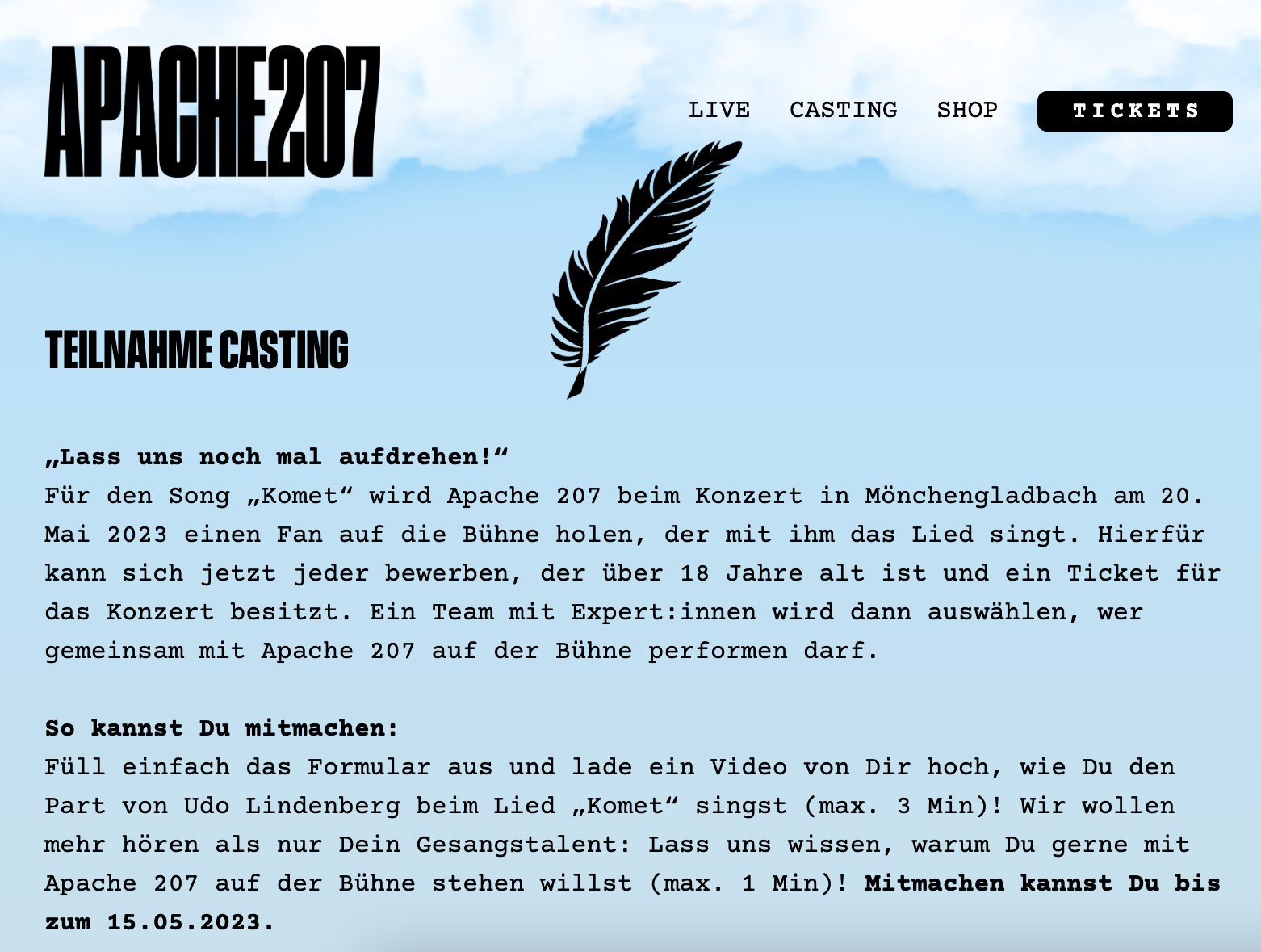 Apache 207 Wettbewerb