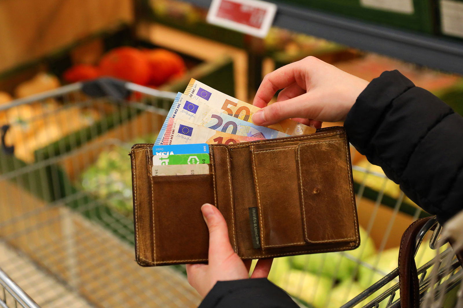 Geld Lebensmittel Supermarkt