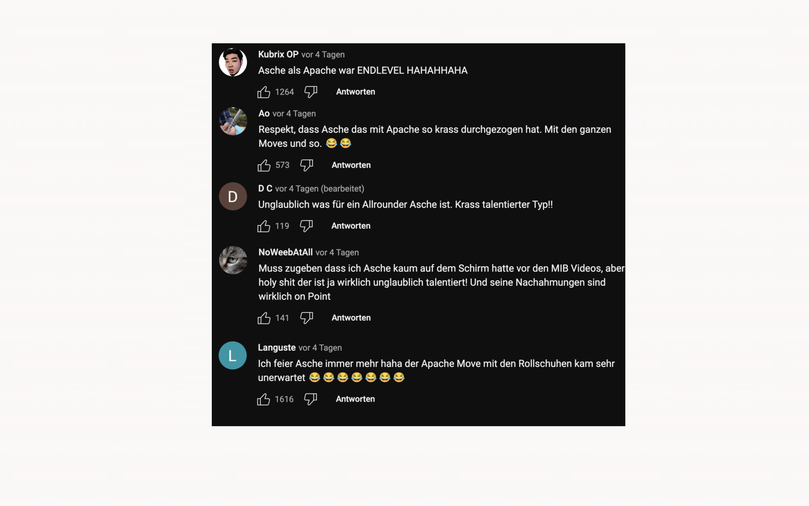 YouTube Kommentarfeld - Kollegah