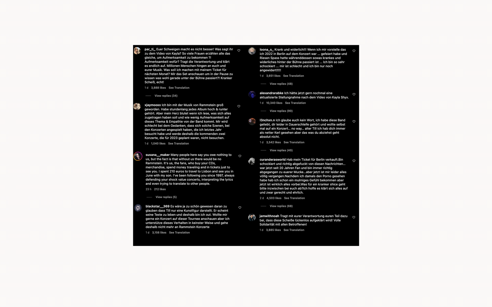 Kommentarfeld - Rammstein