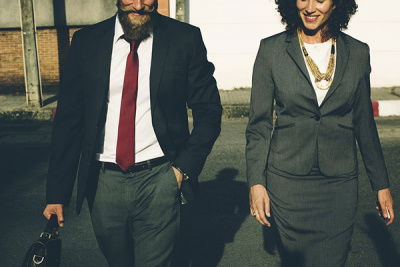 Mann und Frau Business