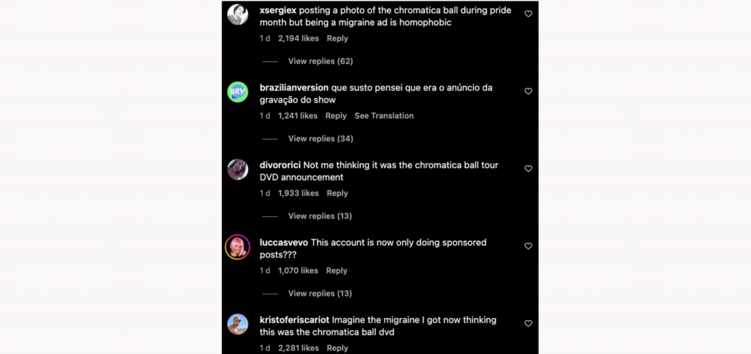 Lady Gaga - Kommentarfeld