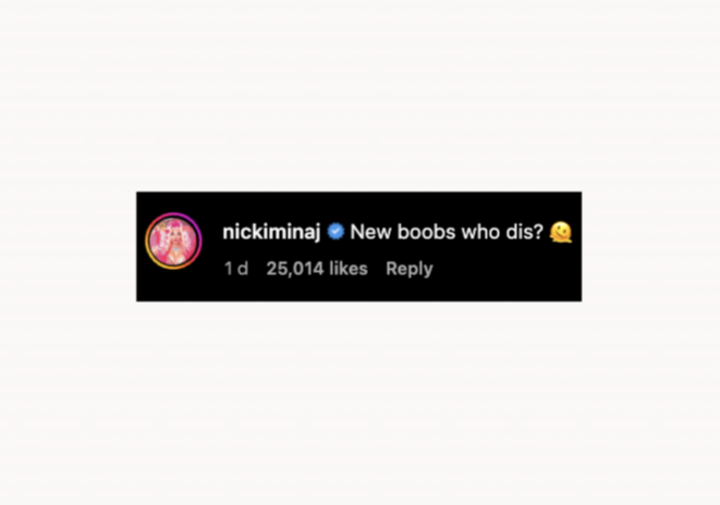 Nicki Minaj - Kommentar Brüste