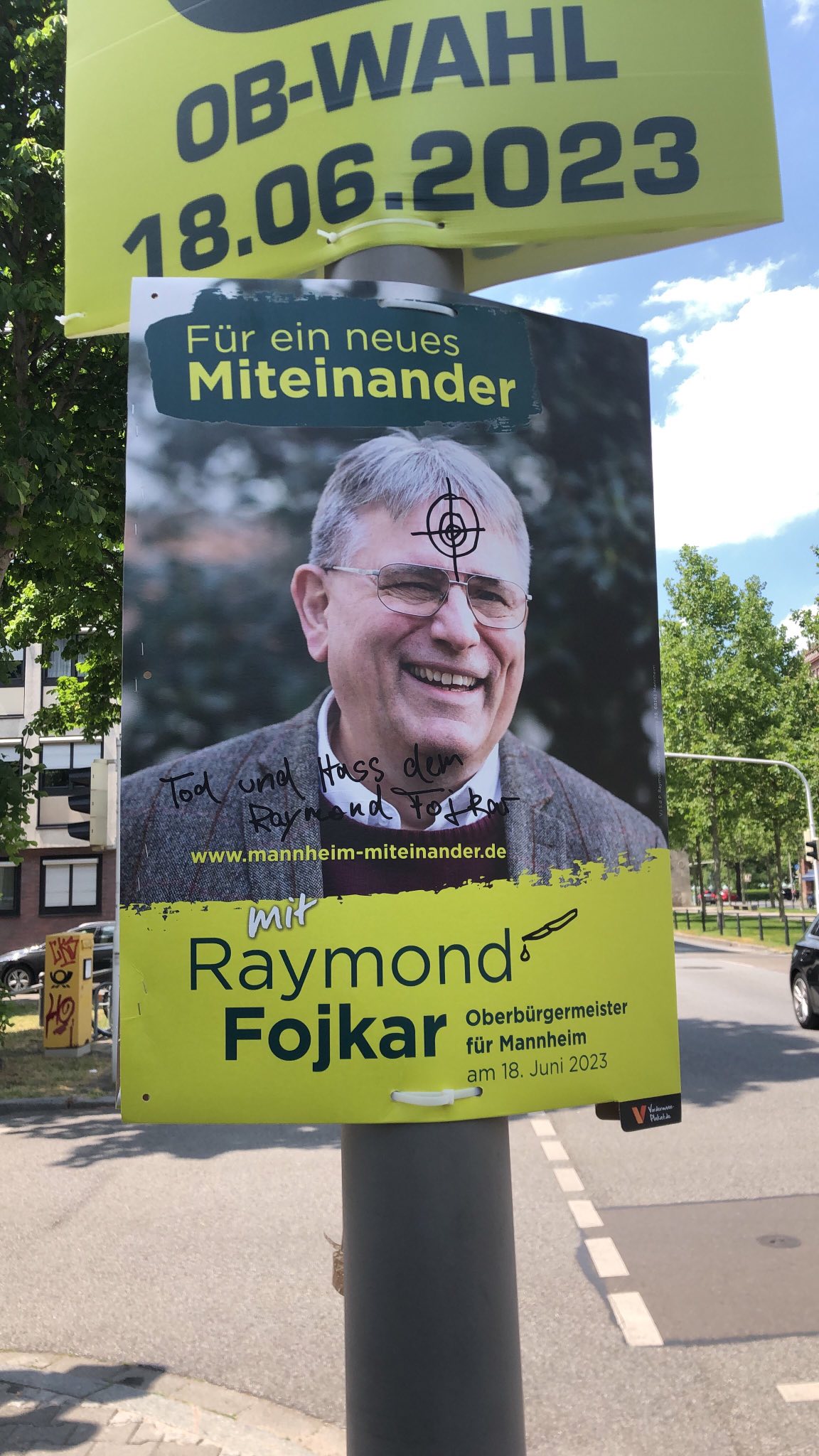 MA Drohungen auf Wahlplakaten 
