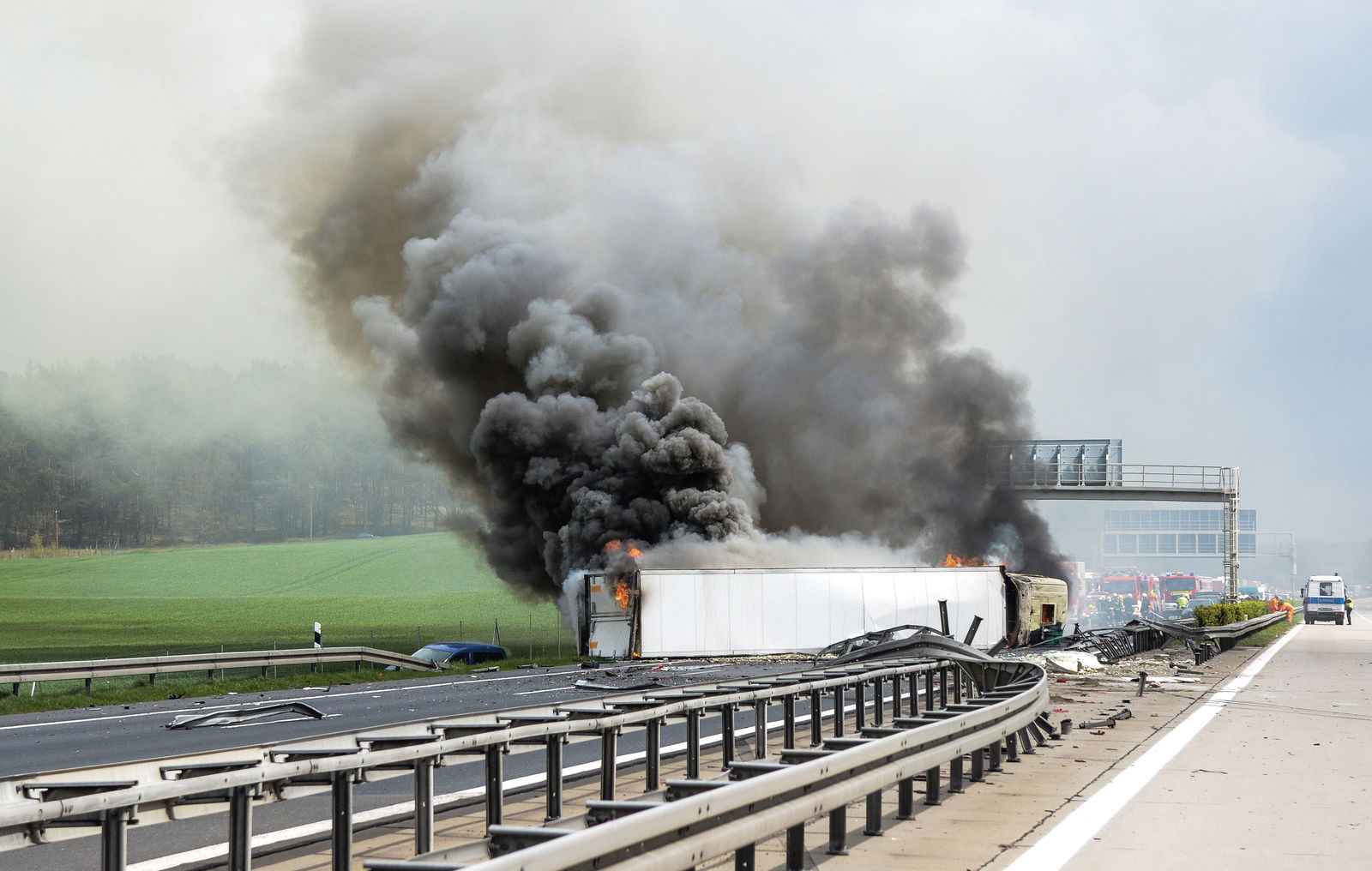 Brennender LKW