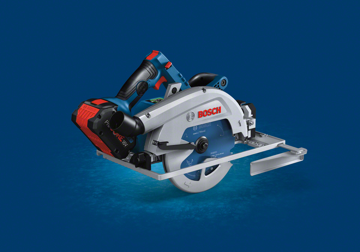 Akku-Handkreissäge mit Führungsschiene