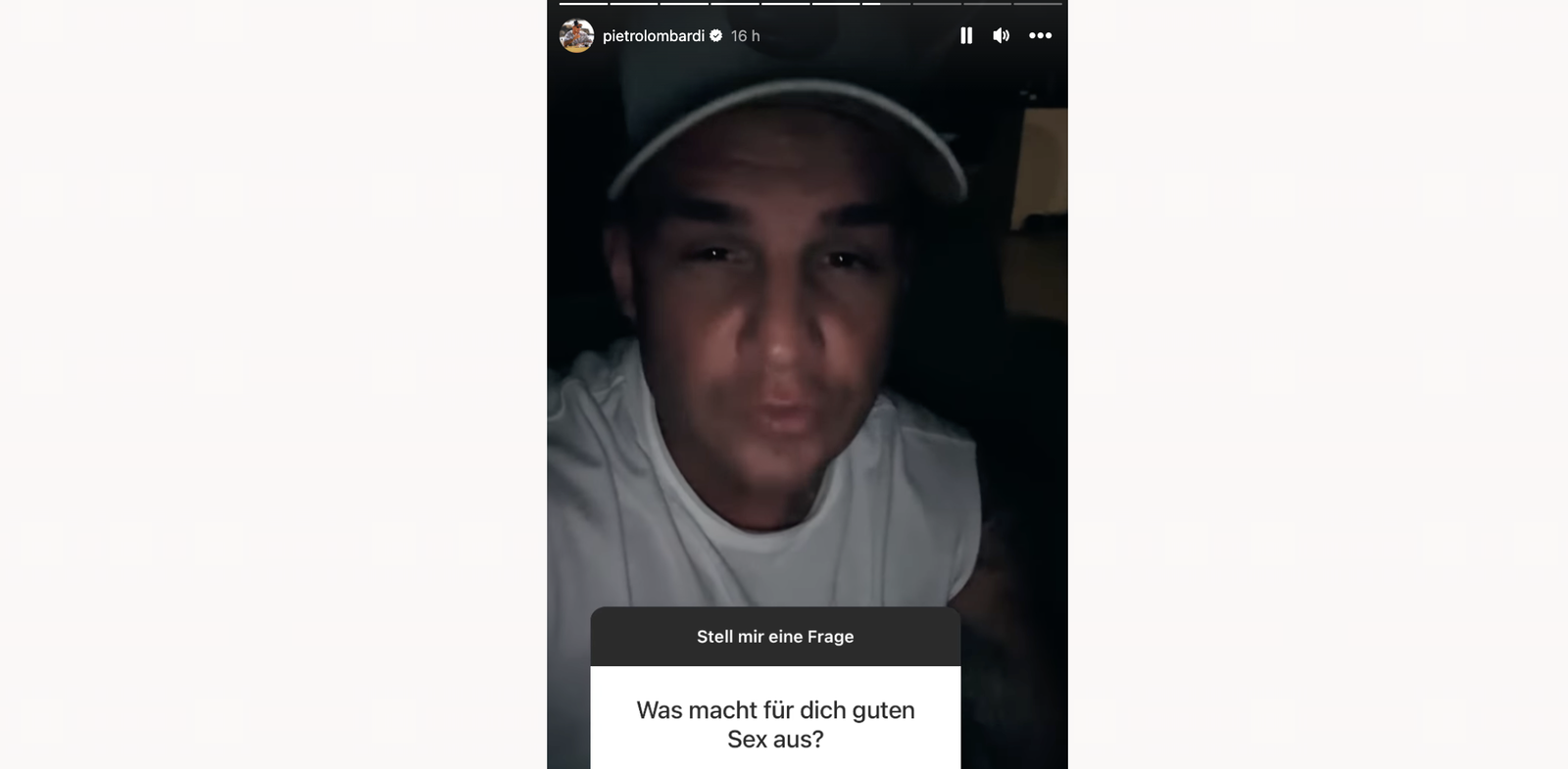 Pietro Lombardi - Instagram Story Sex