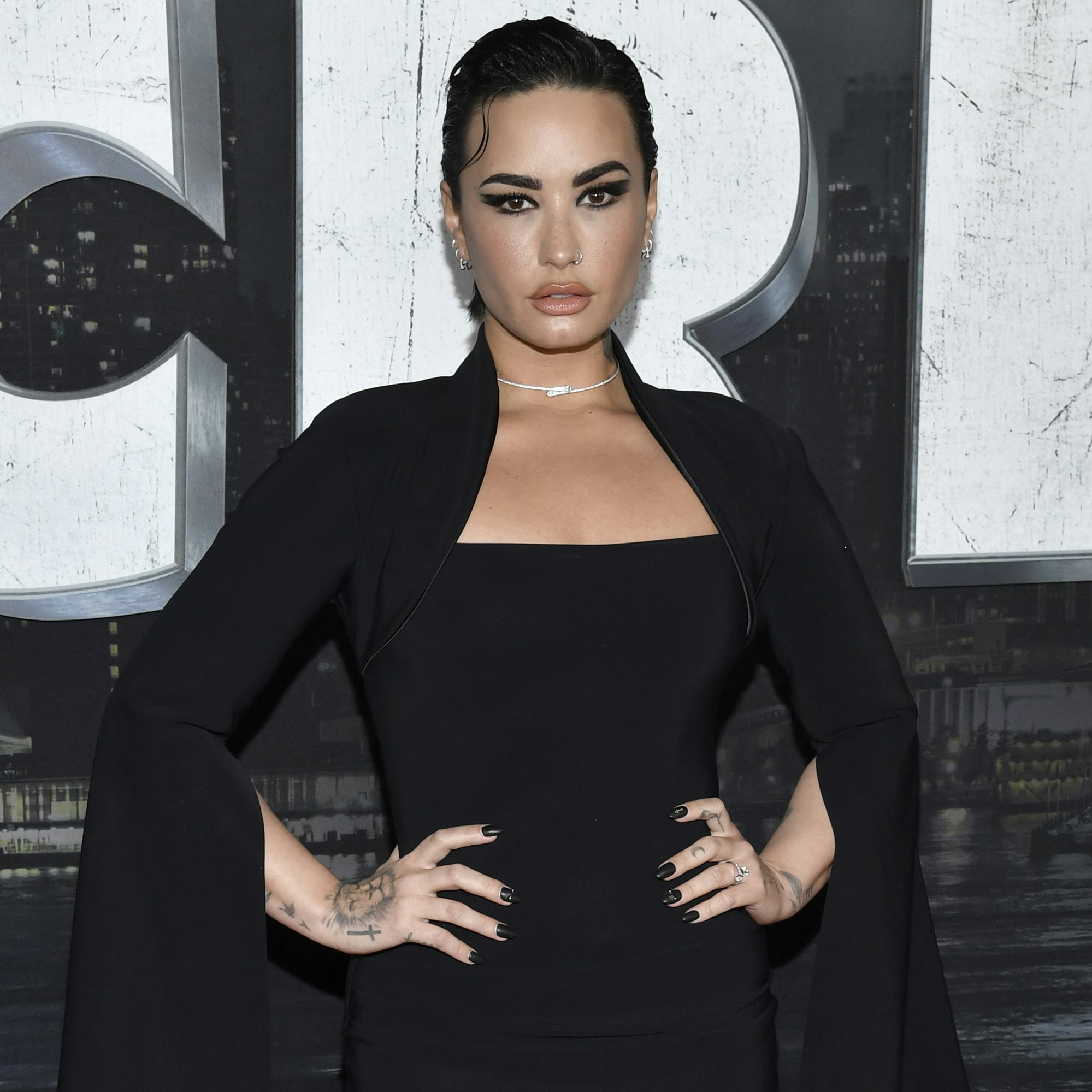 Demi Lovato dunkelbraunes Haar mit Highlights