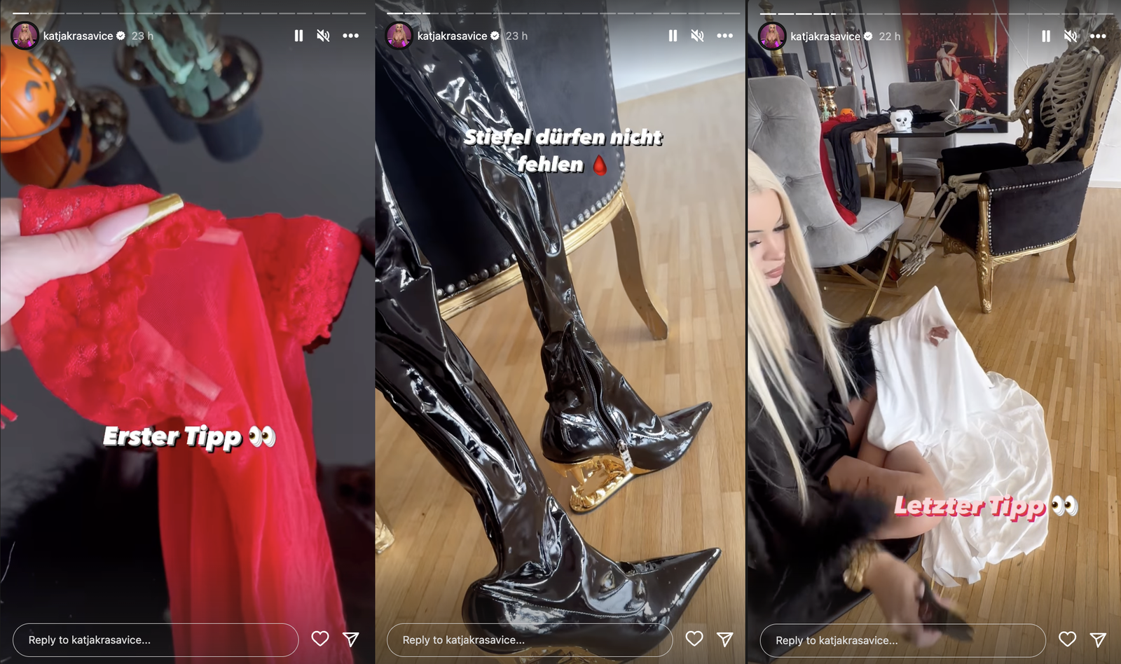 Katja Krasavice - Instagram Halloween