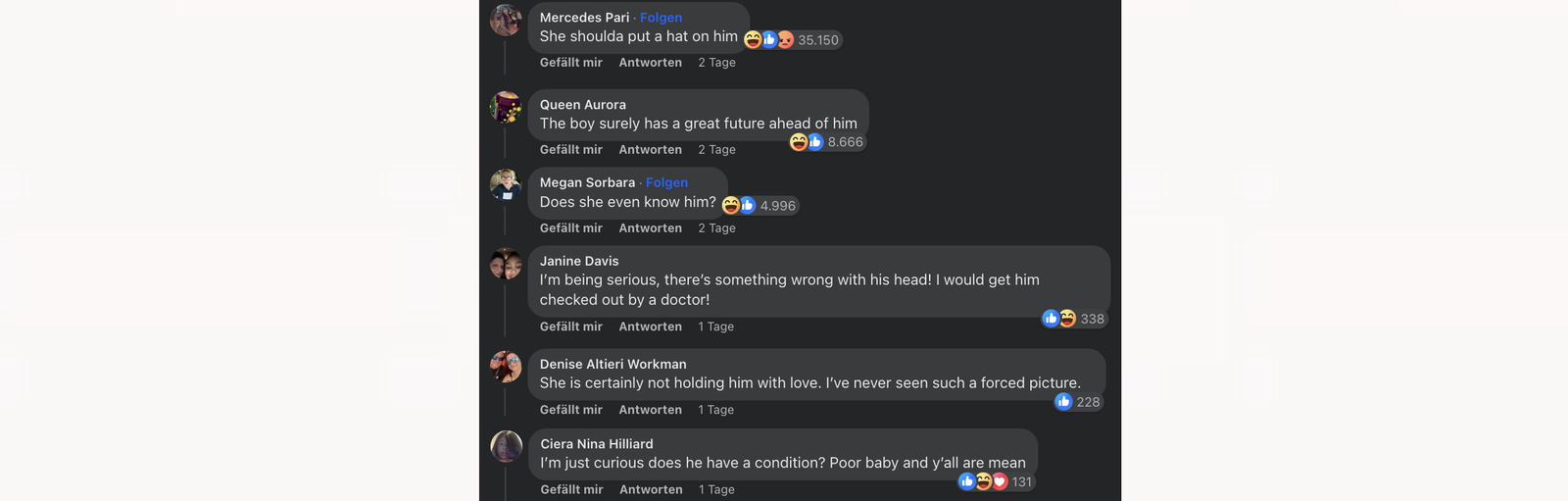 Paris Hilton - Sohn Kommentare