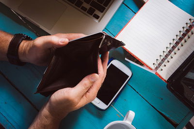 Geldbeutel Leer Kein Geld Pleite 