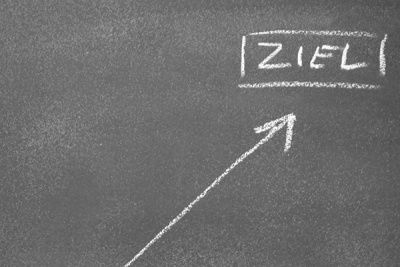 Ziel pfeil tafel