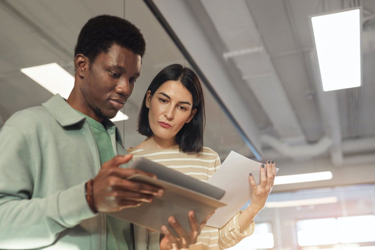 Ausbilder bei der Arbeit