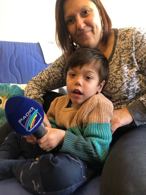 Flavio mit seiner Mama Stefania