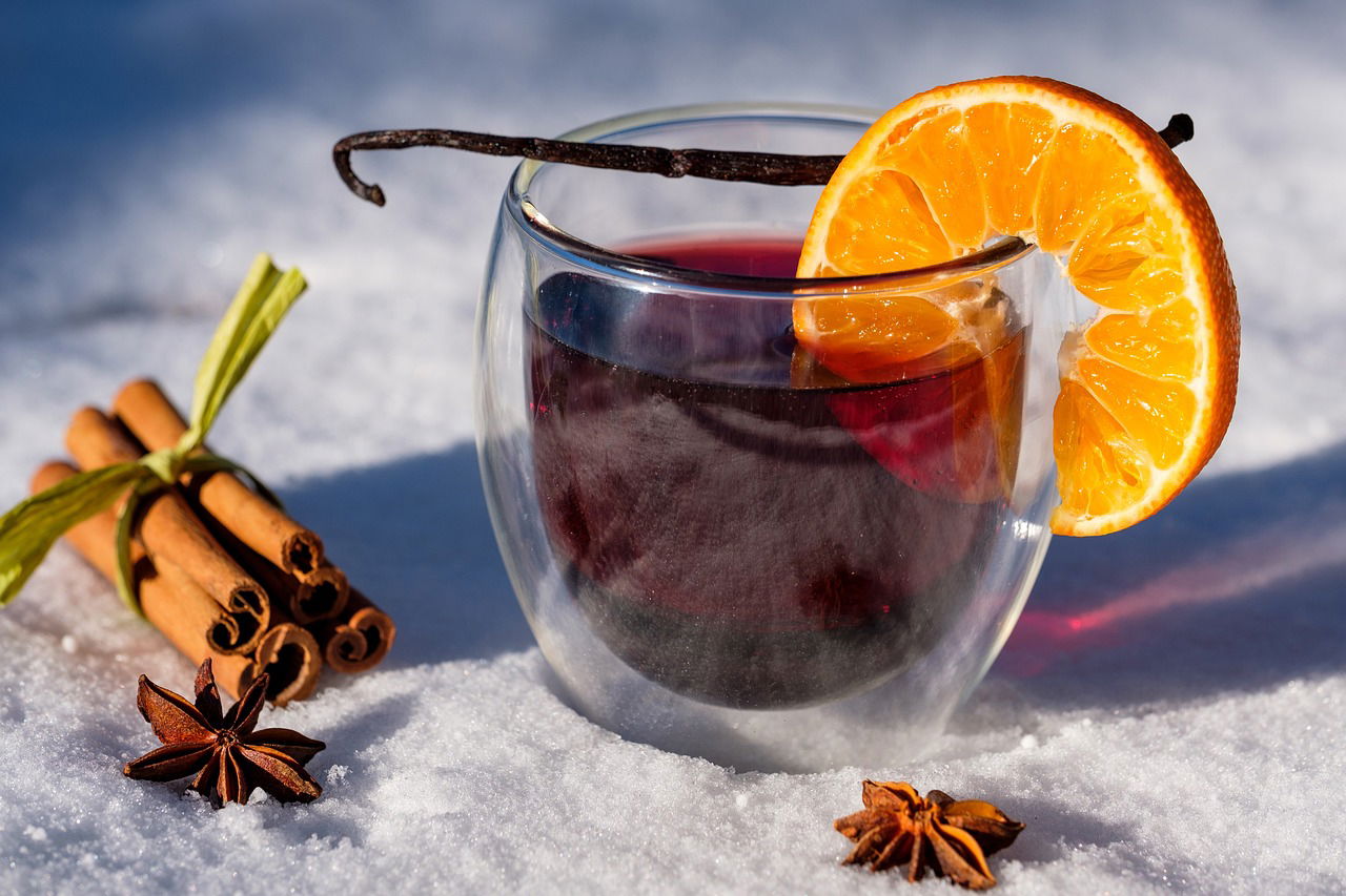 Glühwein auf Eis