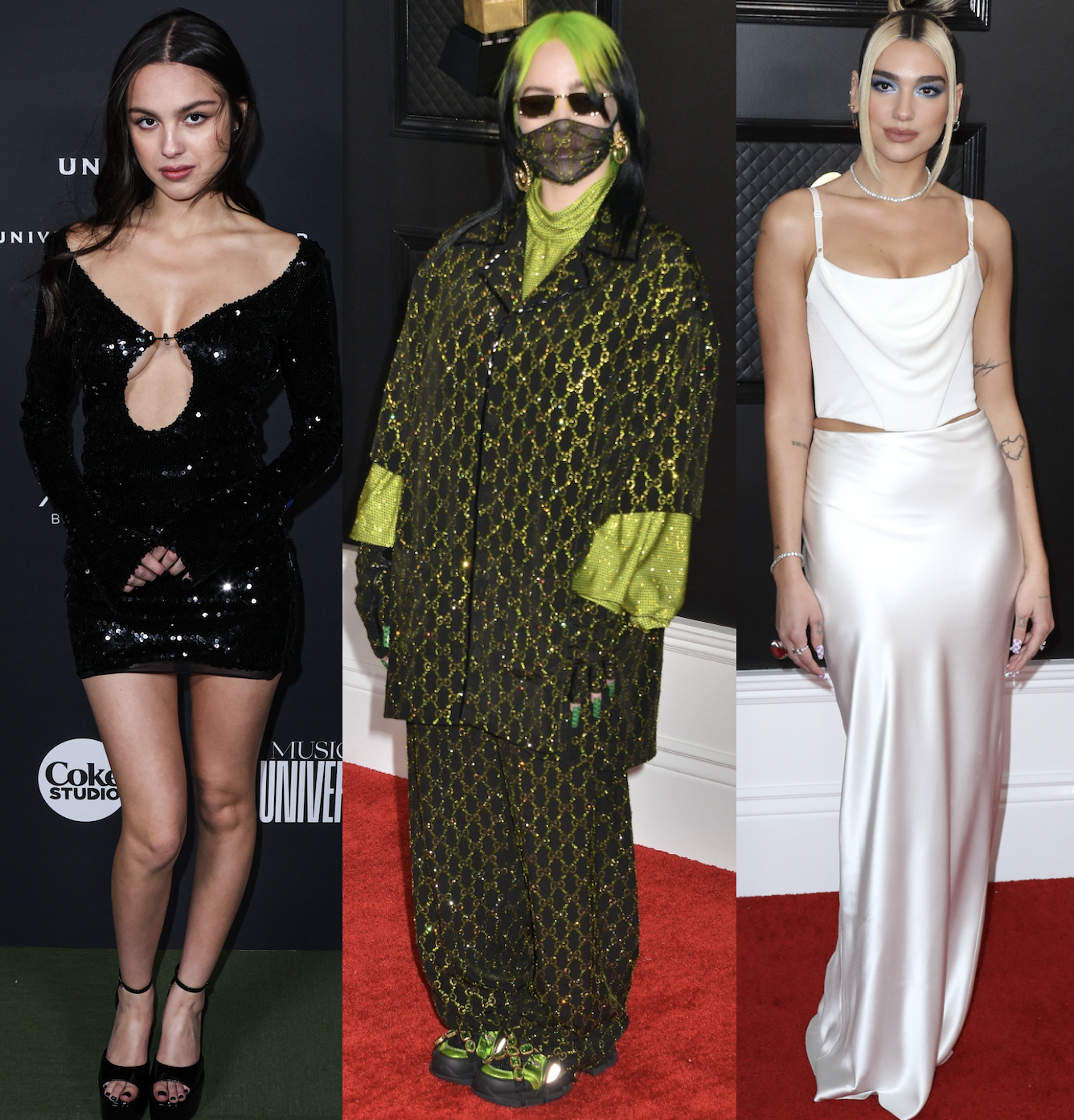 Olivia Rodrigo, Billie Eilish & Dua Lipa