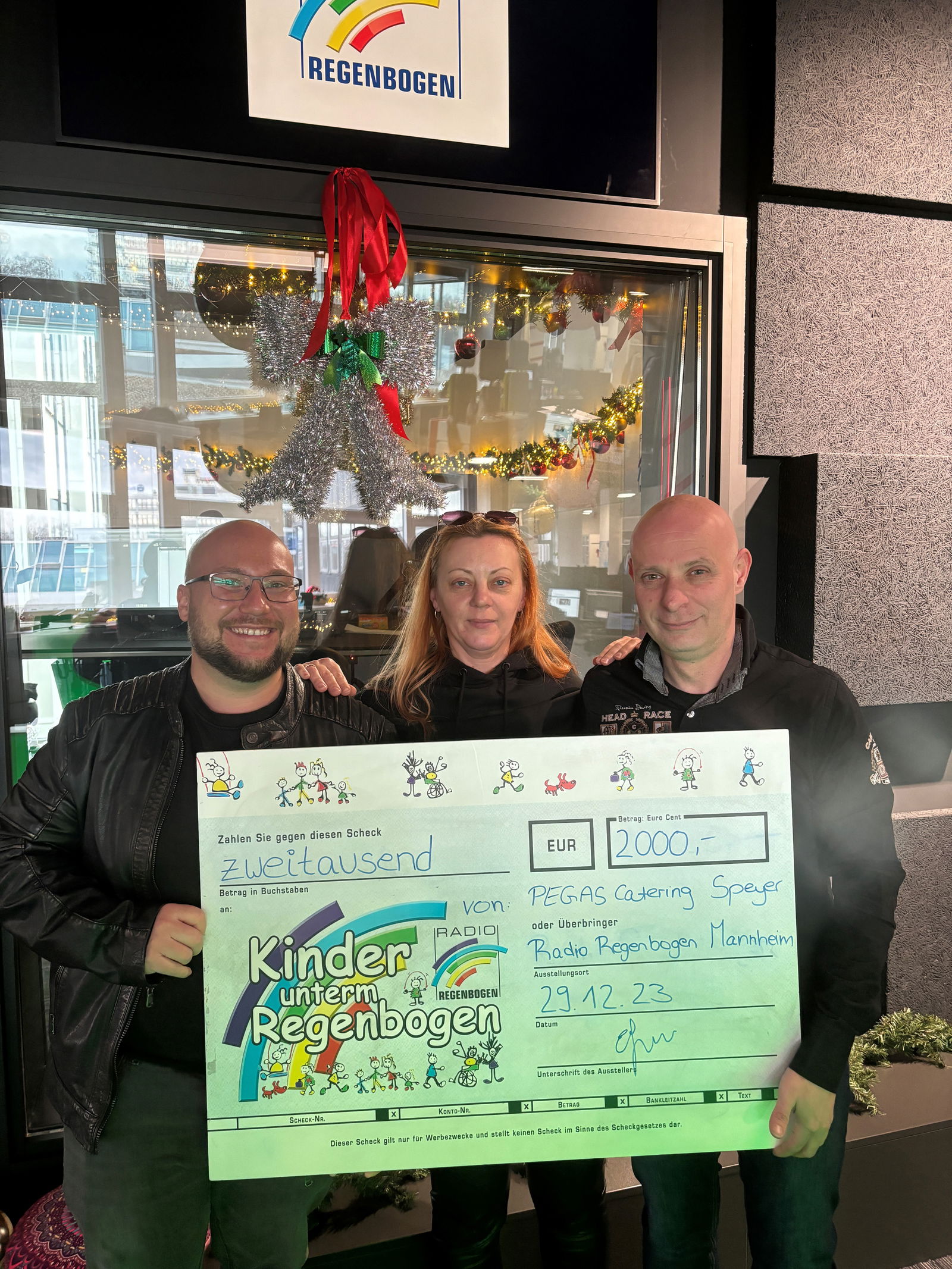 Spendenübergabe KuR PEGAS Catering Speyer