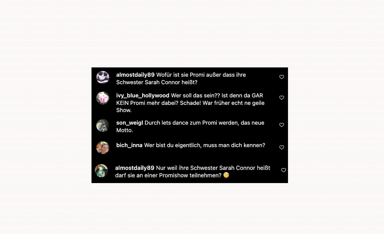 Let's Dance - Kommentarfeld