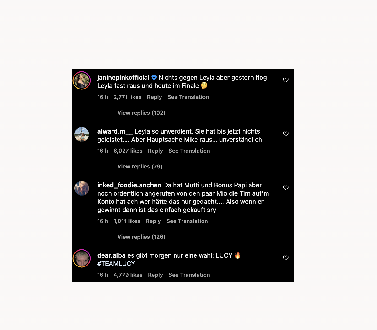 Kommentarfeld IBES Dschungel