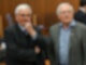 Theo Zwanziger (l), früherer DFB-Präsident, und Horst R. Schmidt, früherer DFB-Generalsekretär, bei der Fortsetzung im Sommermärchen-Prozess.