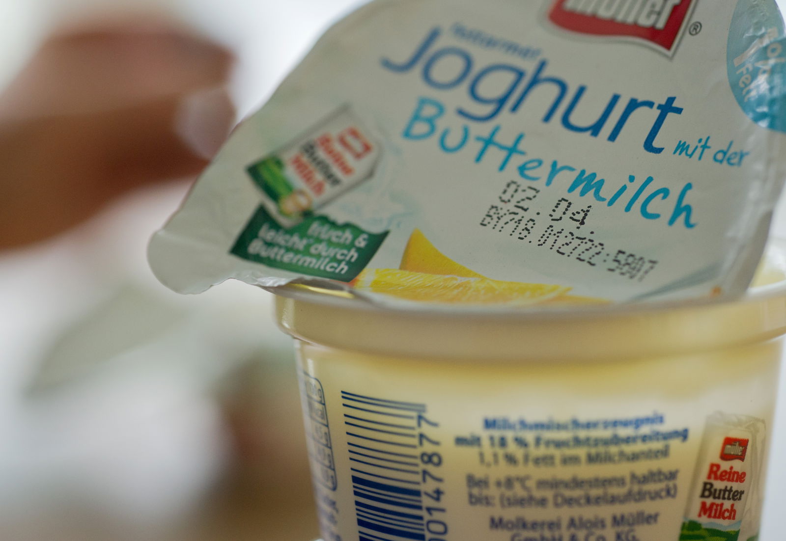 MHD auf Joghurtdeckel