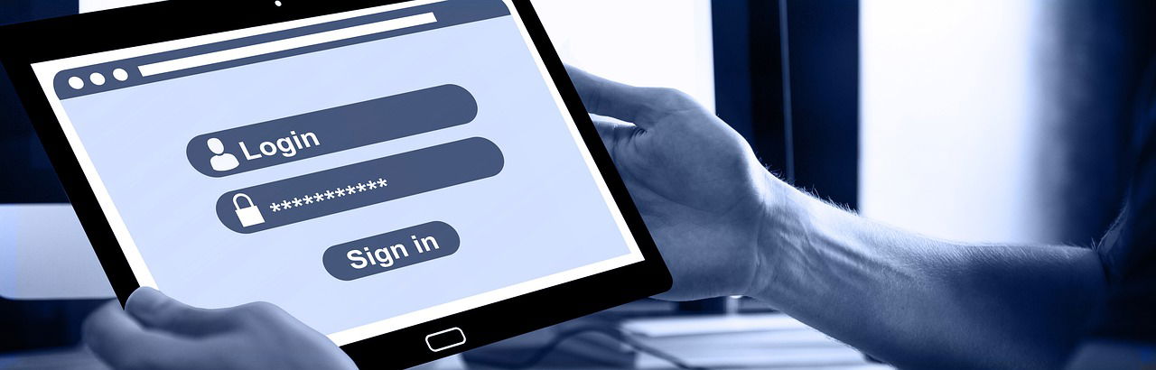 Tablet PC mit Login-Screen