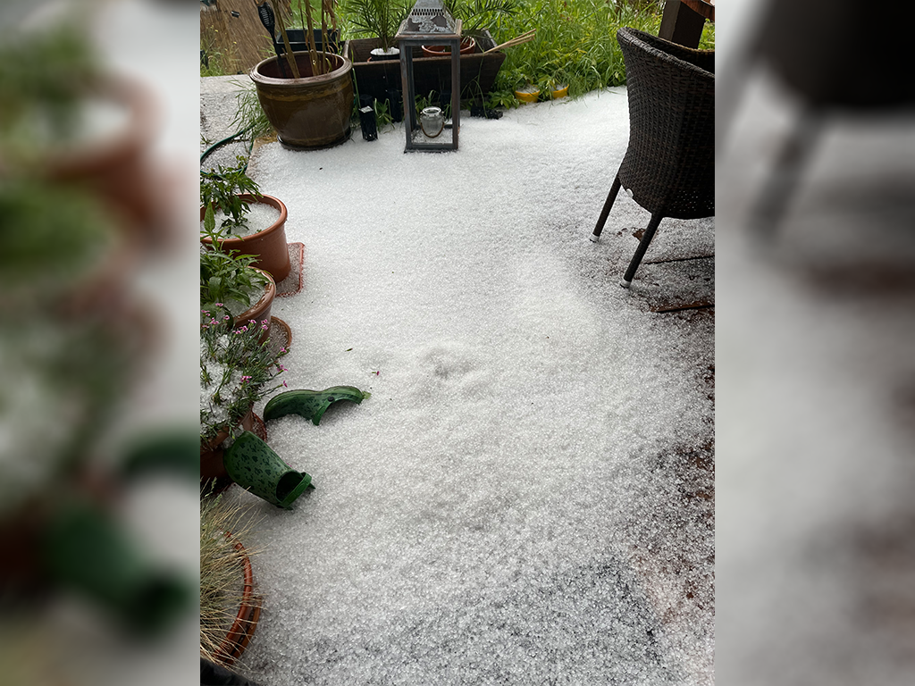 Hagel auf Gottenheim