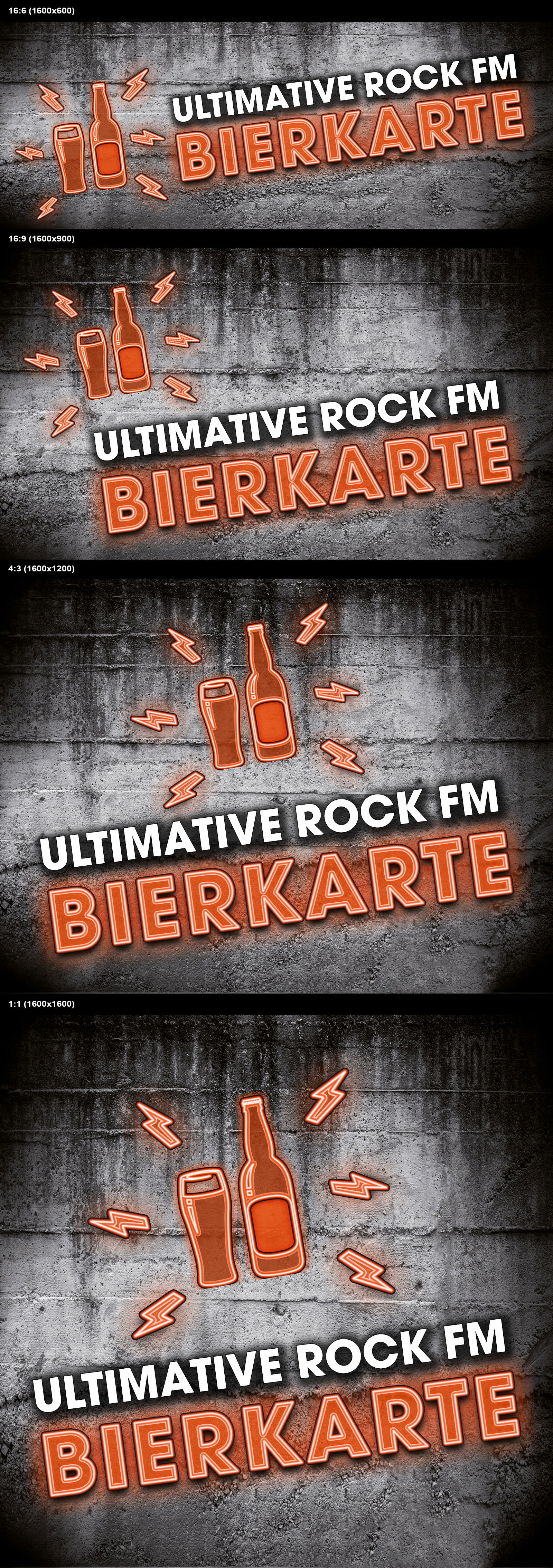 Die ultimative ROCK FM Bierkarte