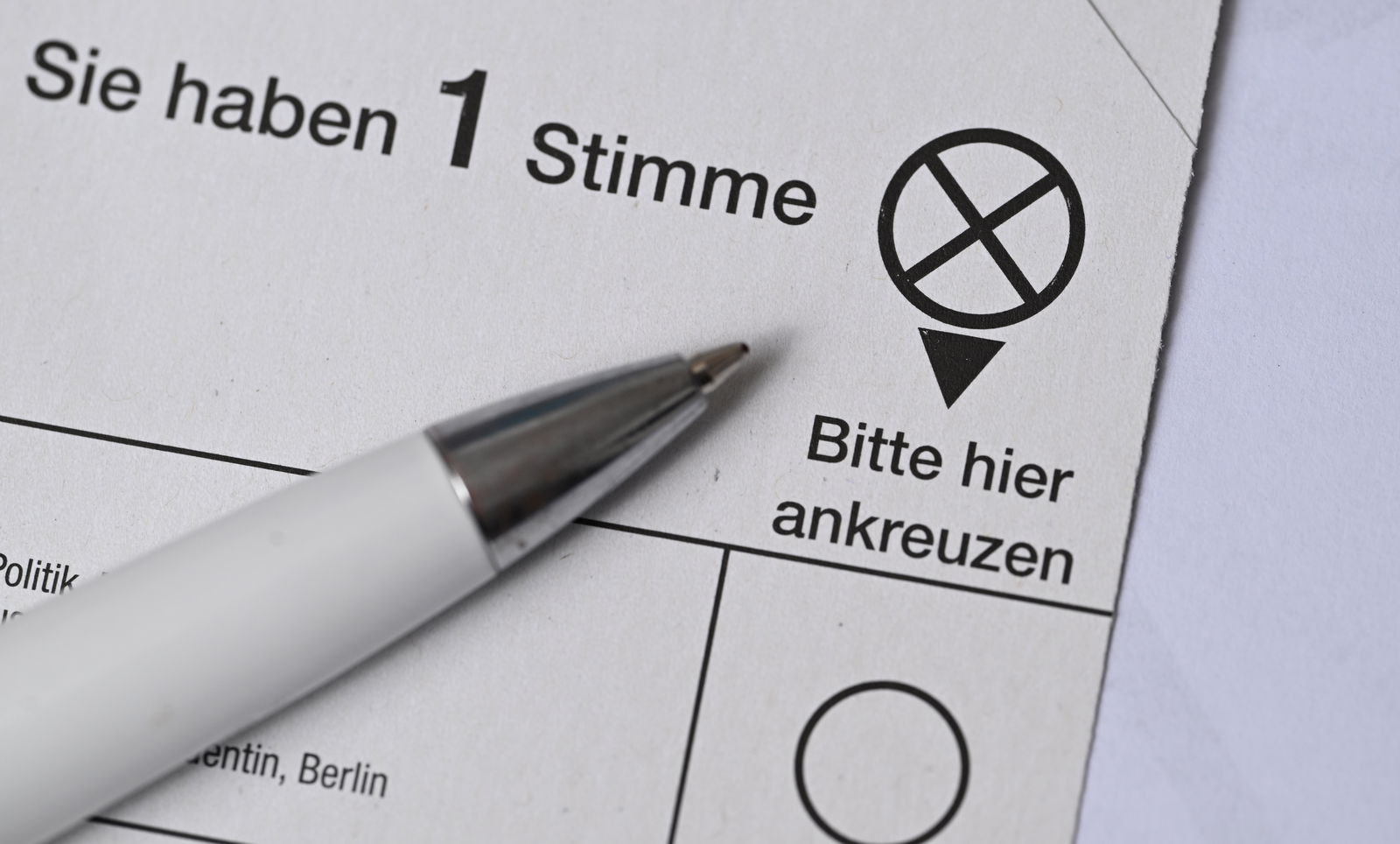 Stimmzettel Kreuz neutral