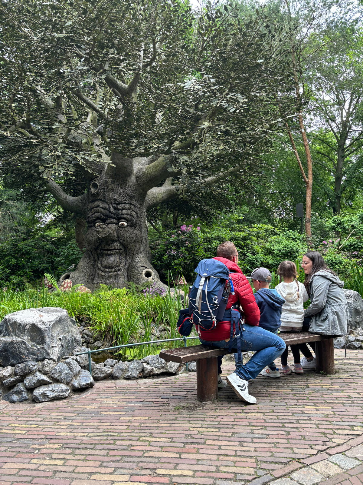 Vor dem Märchenbaum im Märchenwald