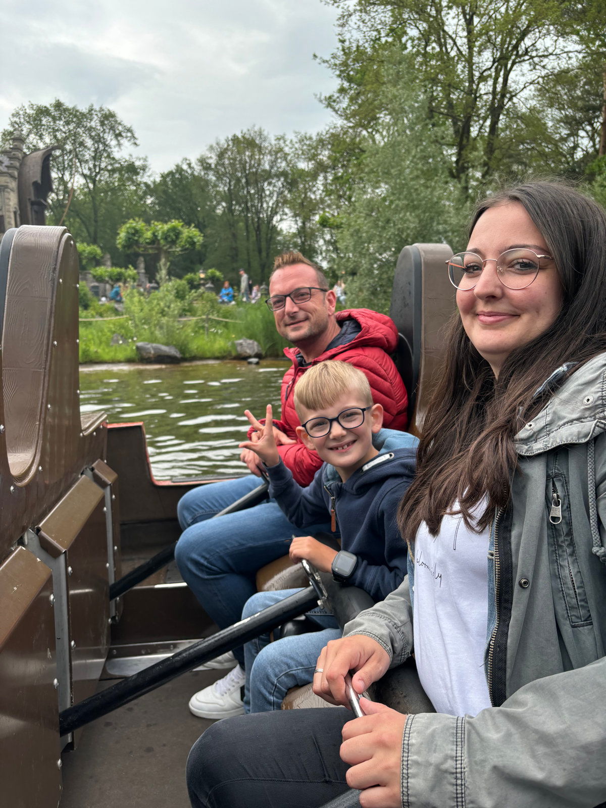 Marlon nach seiner ersten Fahrt im "Vliegende Hollander"