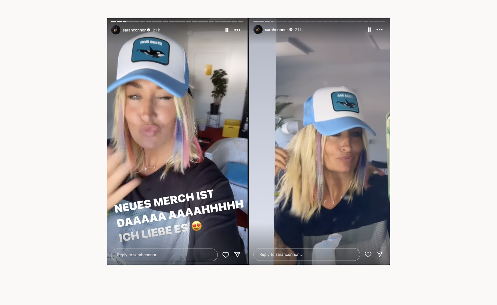 Sarah Connor - instagram Backstage bereich