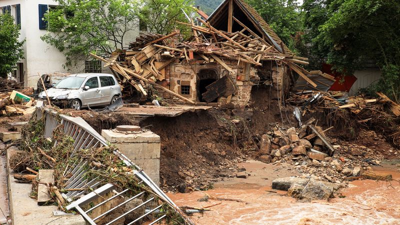 Hochwasserschäden in Baden-Württemberg.