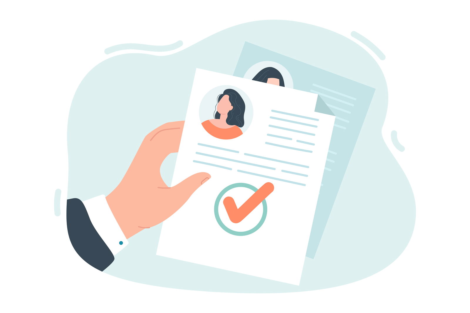 Vektorgrafik eines Lebenslaufes 