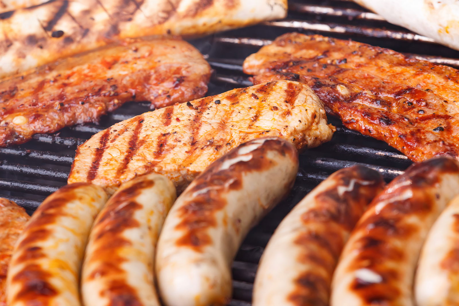 Grillen, Steak, Würstchen