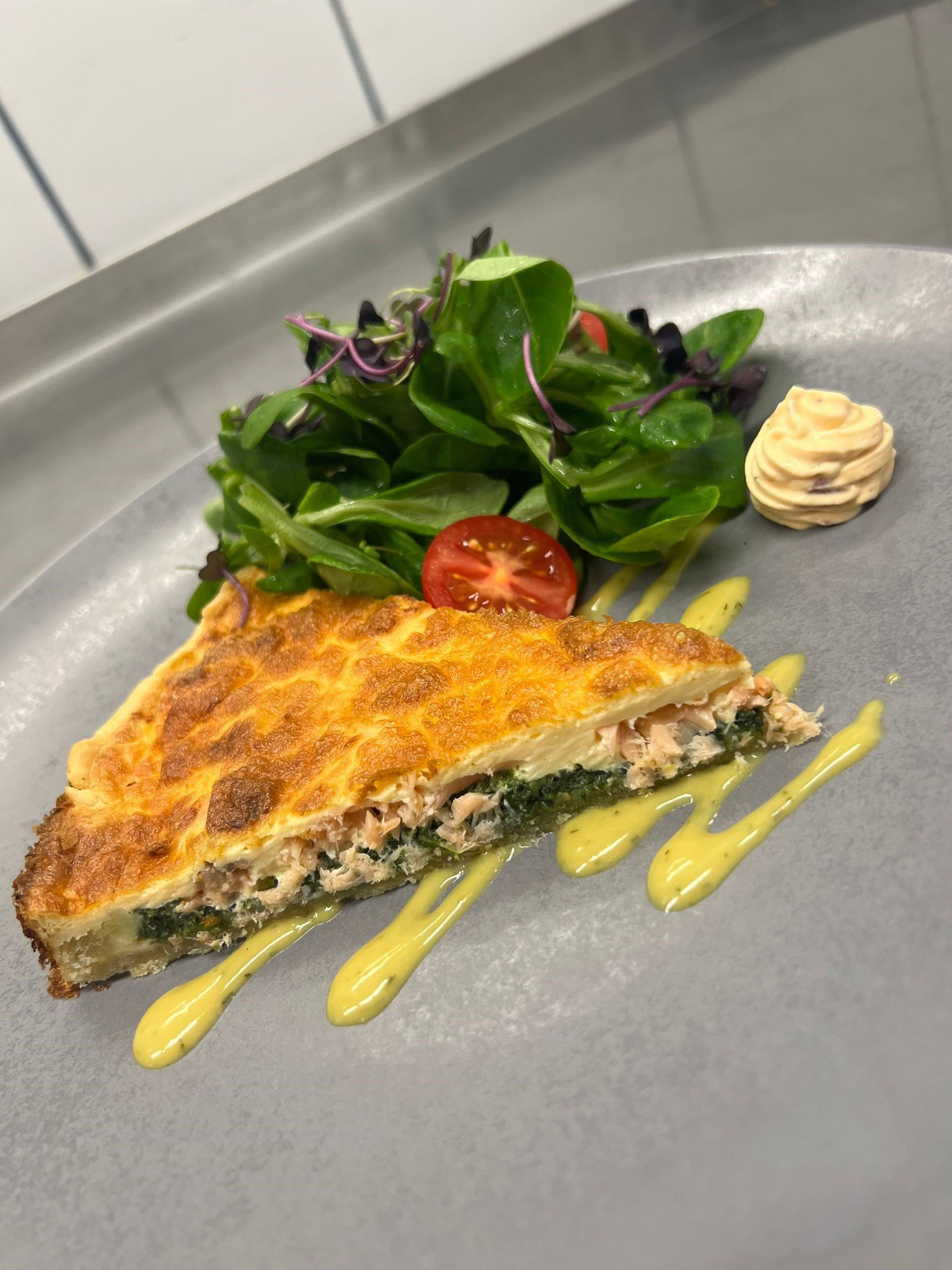 Papa kocht Lachstarte 