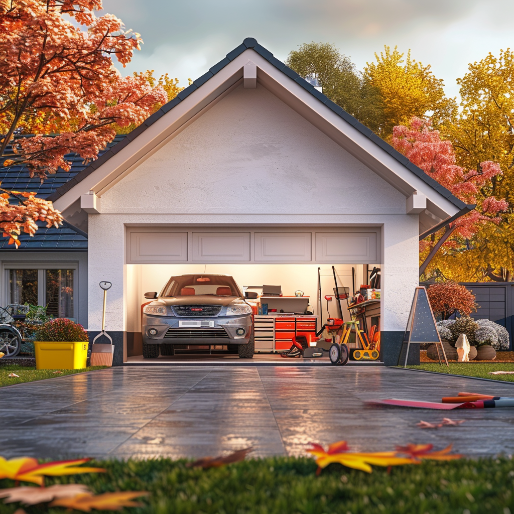 Vollgestellte Garage