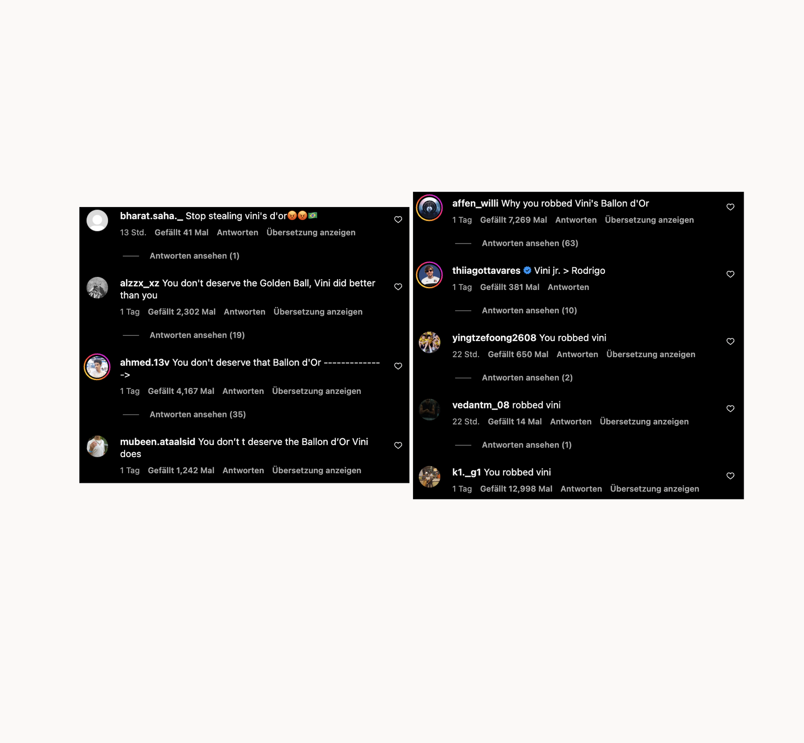 Olivia Rodrigo - golden Ball Kommentare