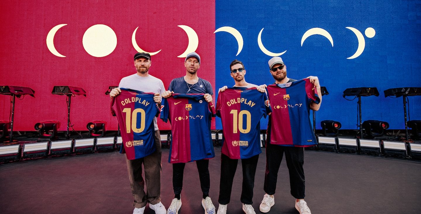 Spotify x Coldplay: Moon Music-Design für FC Barcelona-Shirt