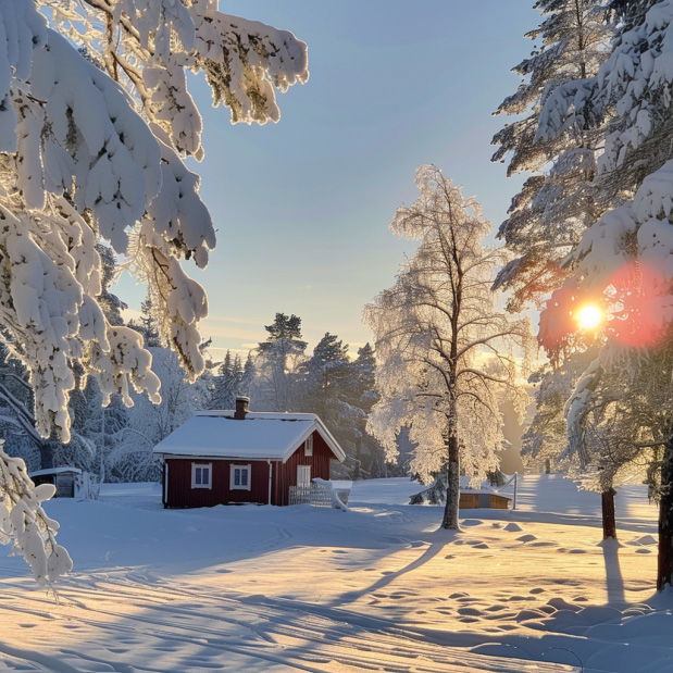 Winterlandschaft Schweden