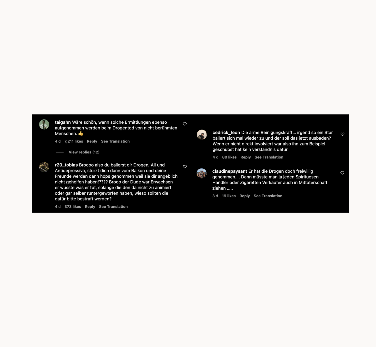 Liam Payne - Tod Anklage