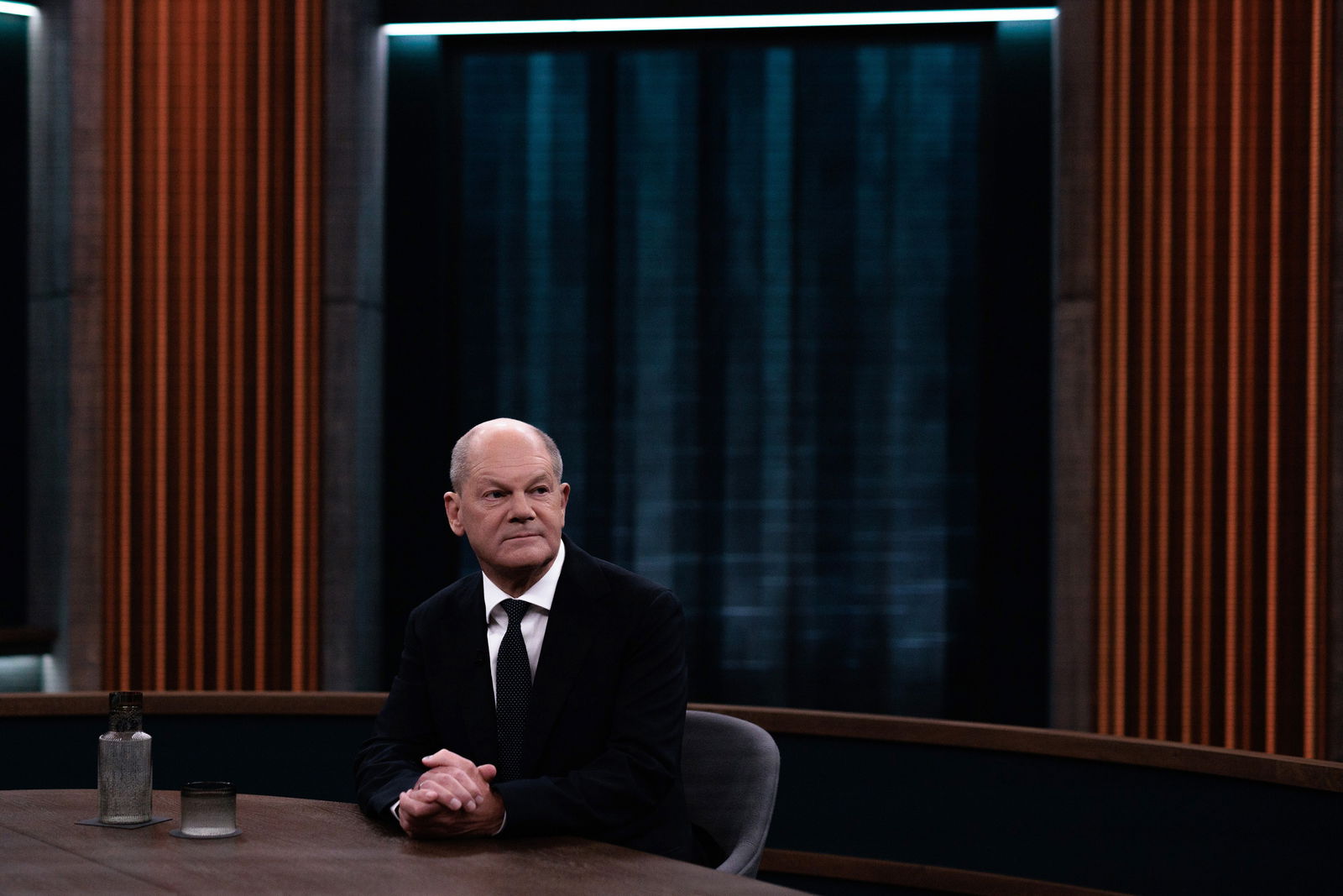 Olaf Scholz in der ARD-Sendung von Caren Miosga 