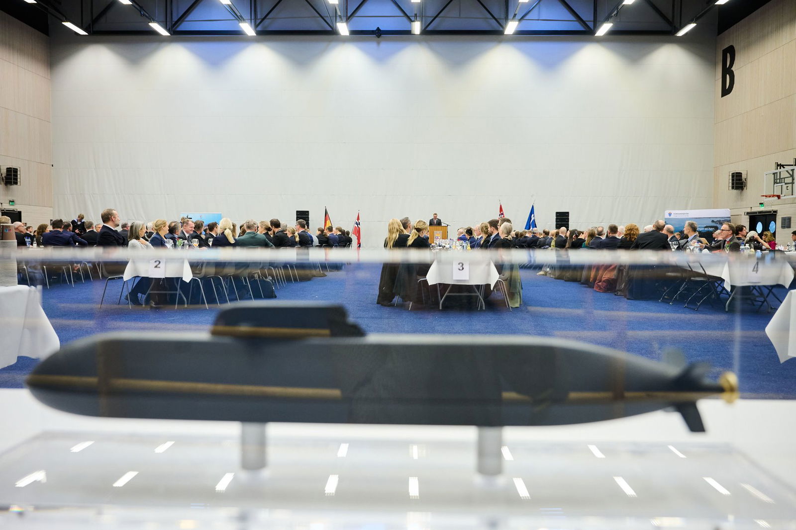 Das Modell eines U-Boots der Klasse 212 CD.